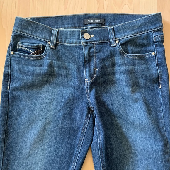 WHBM Blue Jeweled Boot Cut Jeans - Picture 2 of 7